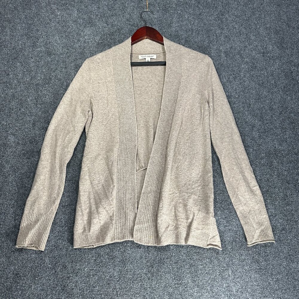 Banana Republic Sweater Women Small Tan Wool Cashmere Cardigan Open